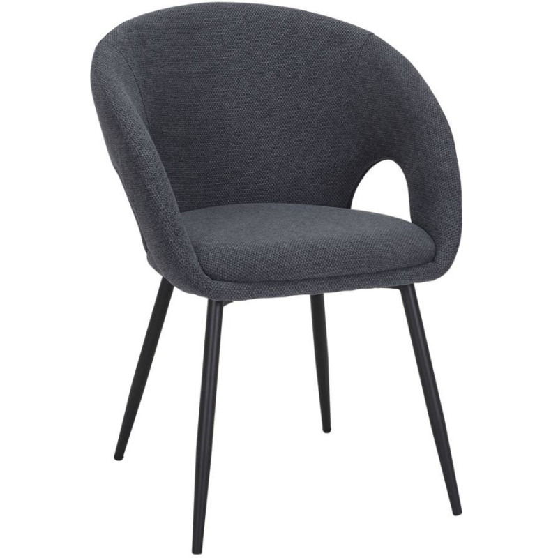 Chaise de salle à manger tissu bleu...