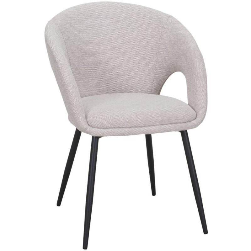 Chaise de salle à manger tissu beige...