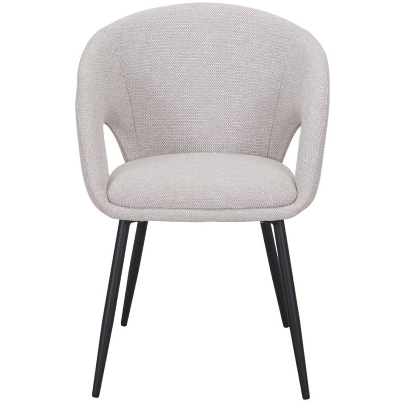 Chaise de salle à manger tissu beige...