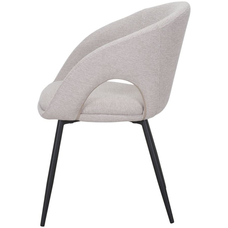 Chaise de salle à manger tissu beige...