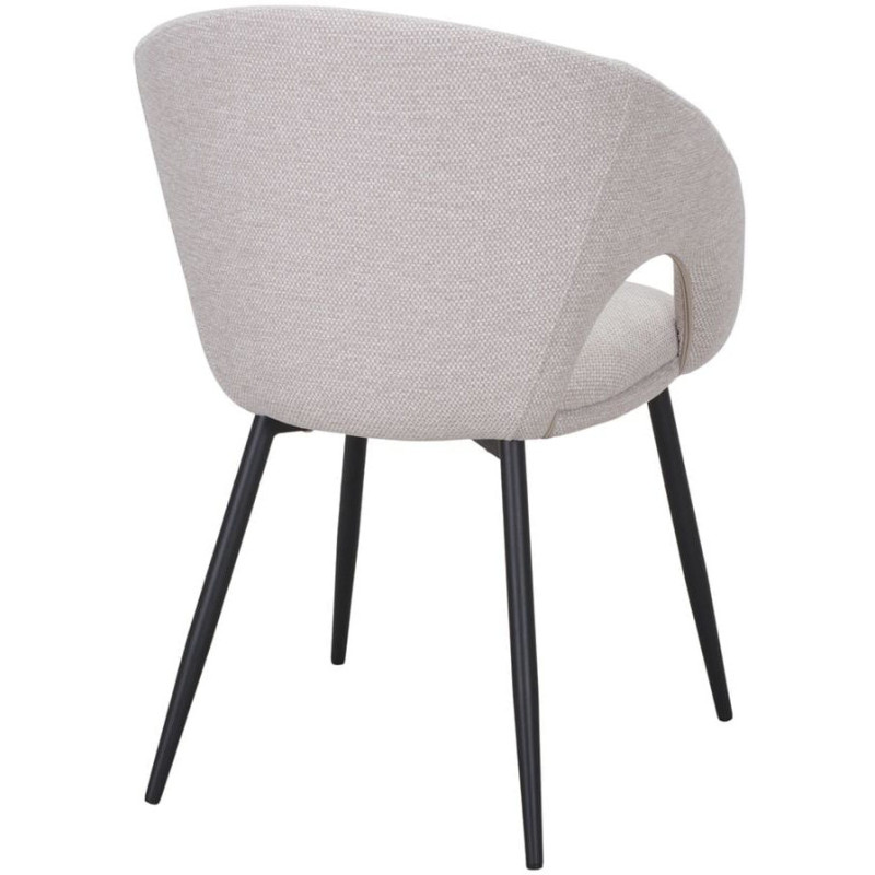 Chaise de salle à manger tissu beige...