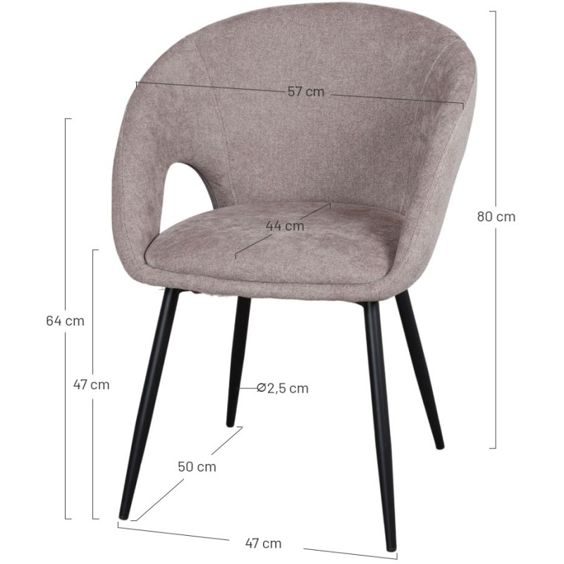 Chaise de salle à manger tissu beige...
