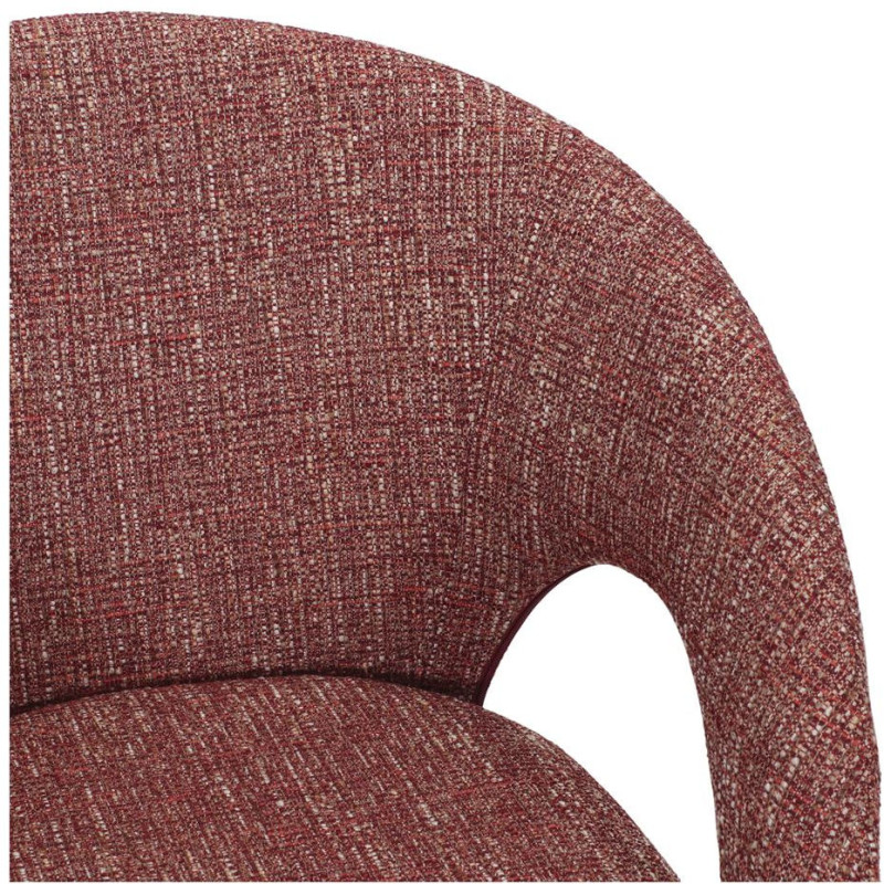 Chaise tissu rouge chiné avec...