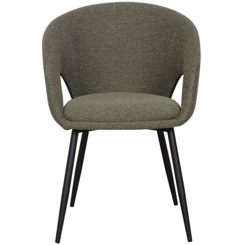 Chaise tissu vert olive avec...