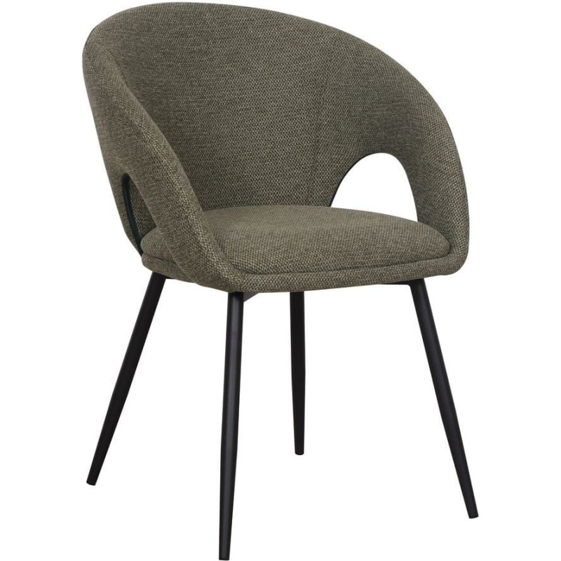 Chaise tissu vert olive avec...