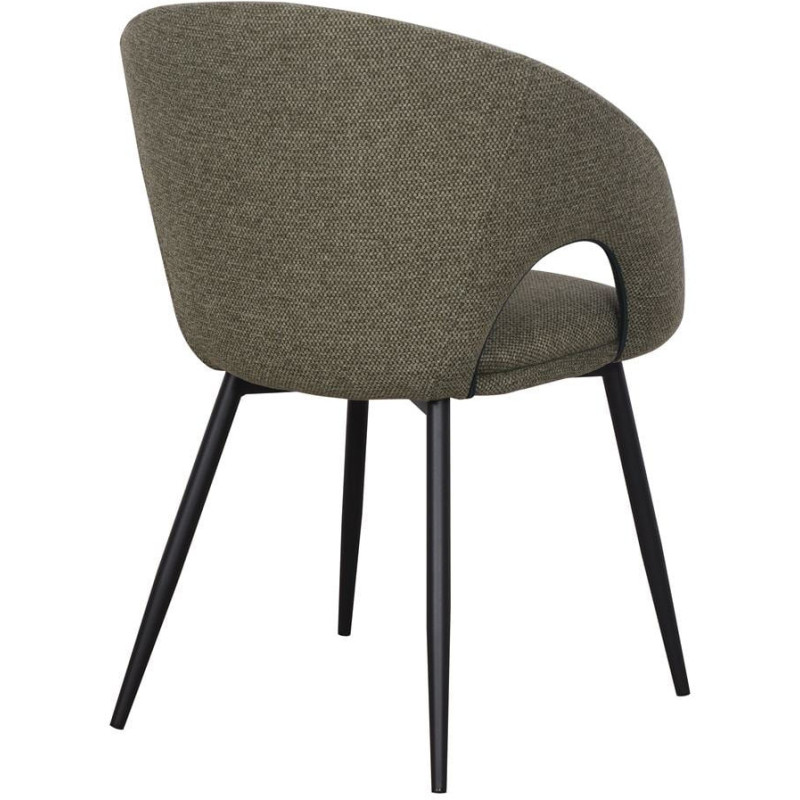 Chaise tissu vert olive avec...