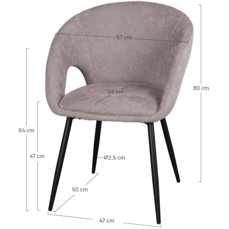 Chaise tissu vert olive avec...