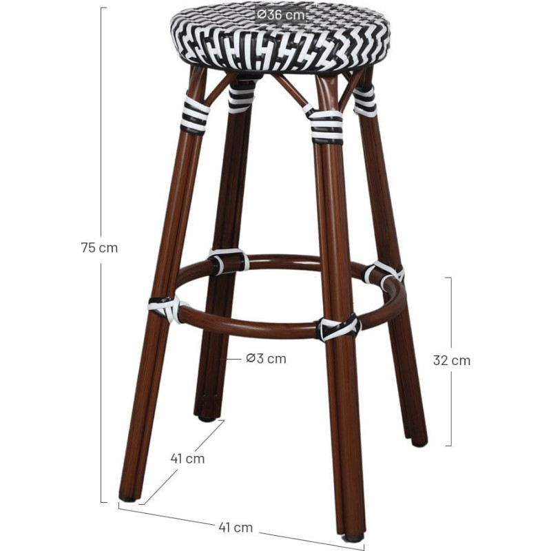 Tabouret de bar extérieur rotin...