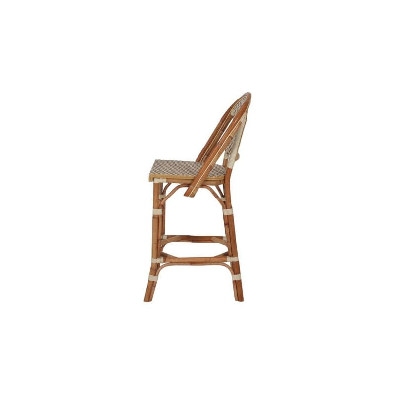 Tabouret de bar rotin naturel beige...
