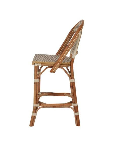 Tabouret de bar rotin naturel beige 48x51x110 cm Vrsar