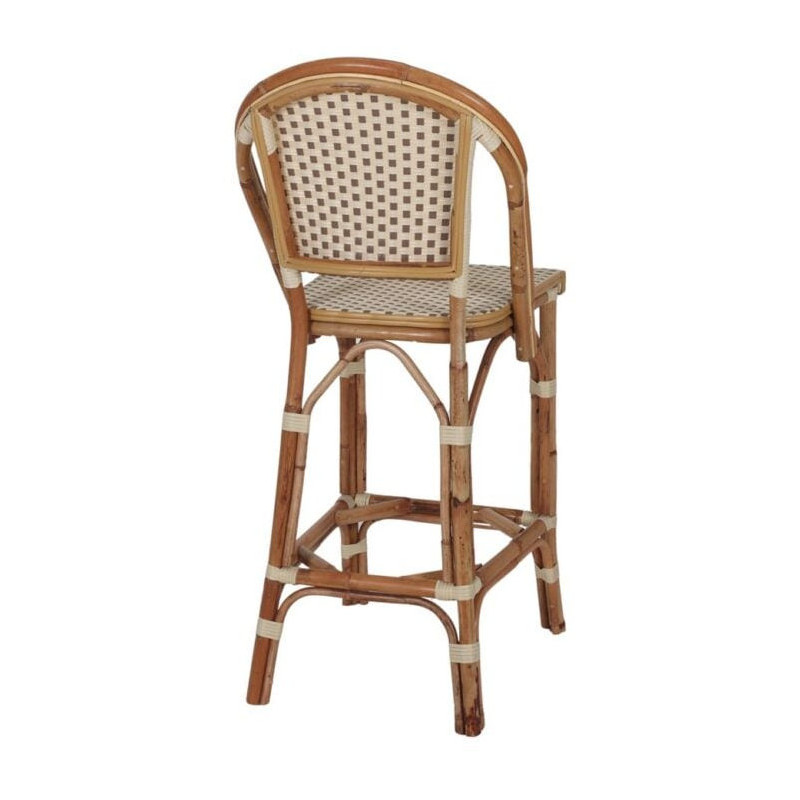 Tabouret de bar rotin naturel beige...