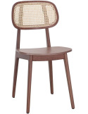 Chaise cannage bois brun tabac 44x51x84 cm Clisson