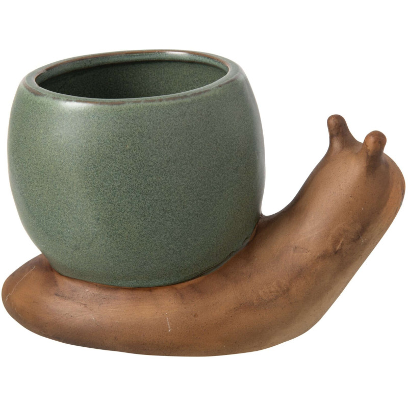 Cache-pot escargot grès vert sauge...