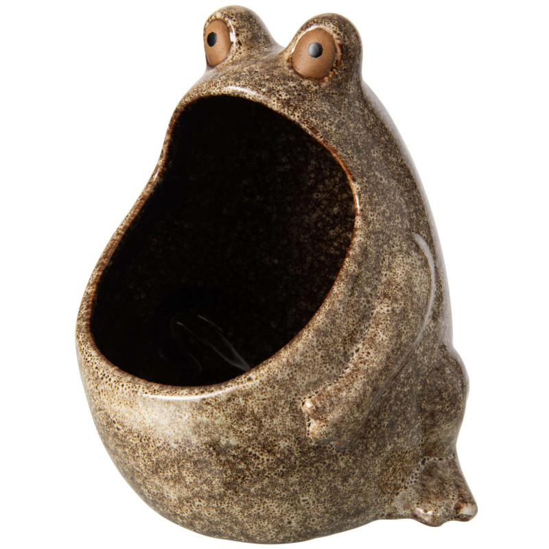 Grand cache-pot grenouille en grès...