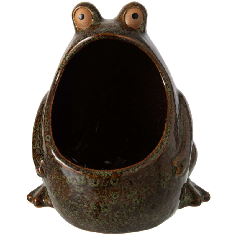 Grand cache-pot grenouille en grès...