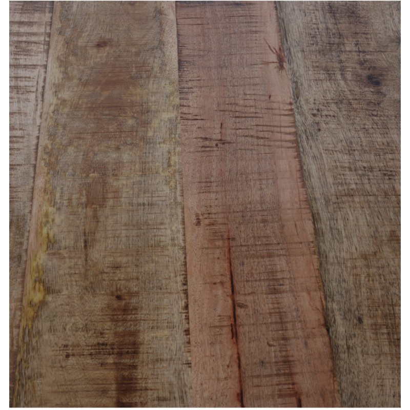 Table basse ronde en bois tropical et...