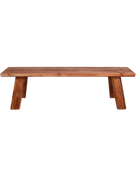 Banc bois recyclé naturel 140x37x40 cm Tavertet