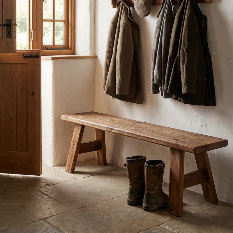 Banc bois recyclé naturel 140x37x40...