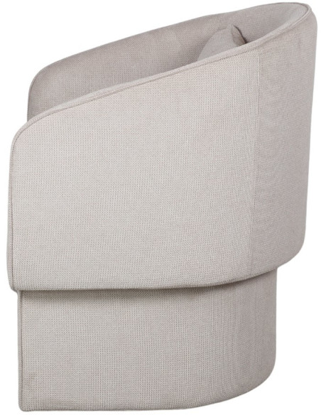 Fauteuil en tissu beige avec coussin Svendborg