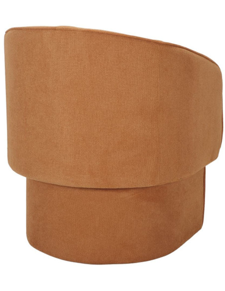 Fauteuil en tissu ocre curry avec coussin Svendborg