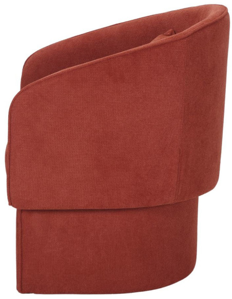 Fauteuil en tissu terracotta avec coussin Svendborg