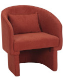 Fauteuil en tissu terracotta avec coussin Svendborg