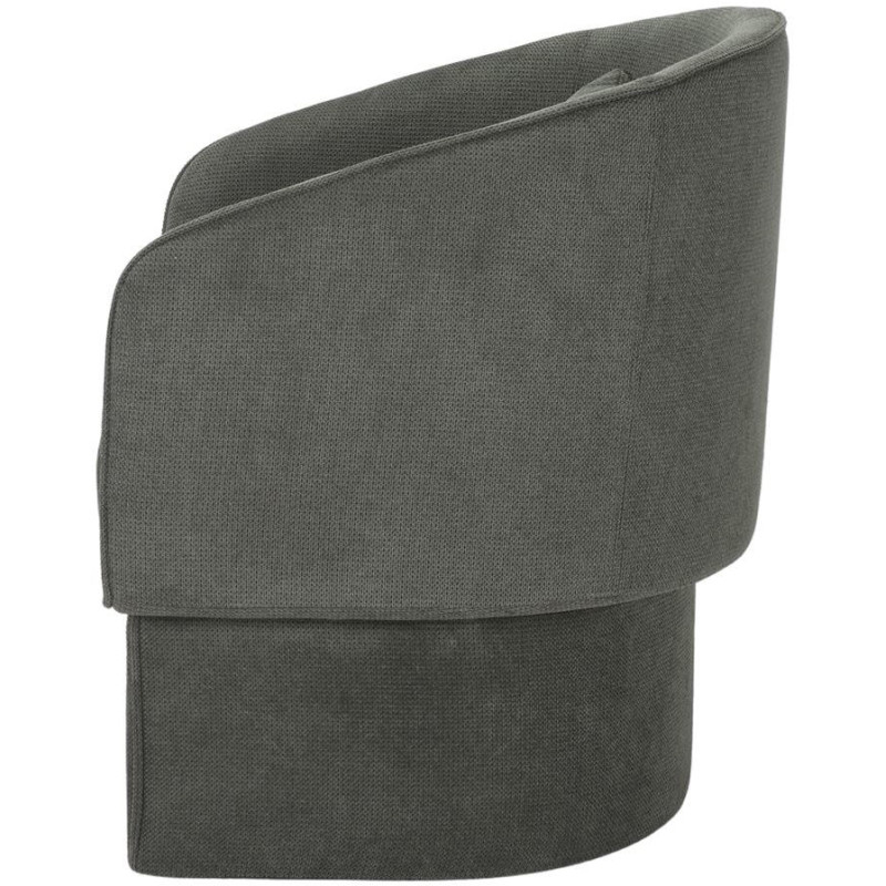 Fauteuil en tissu vert kaki avec...