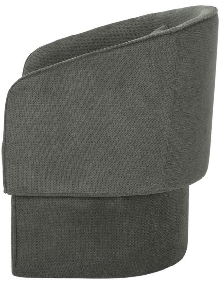 Fauteuil en tissu vert kaki avec coussin Svendborg