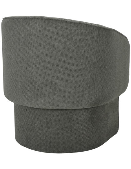 Fauteuil en tissu vert kaki avec coussin Svendborg