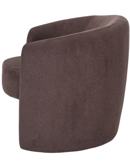 Fauteuil en tissu taupe arrondi Pitigliano