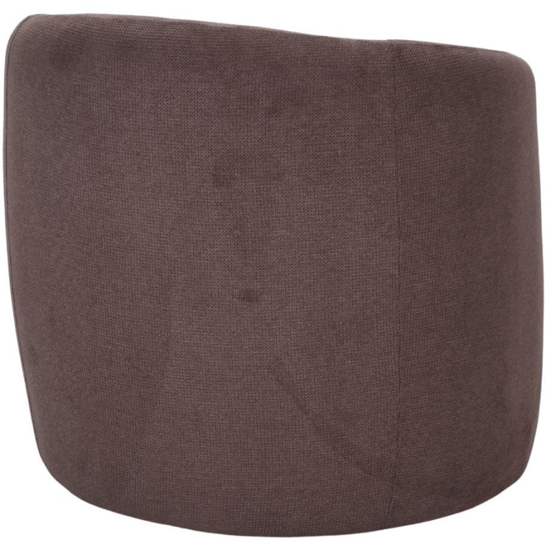 Fauteuil en tissu taupe arrondi...