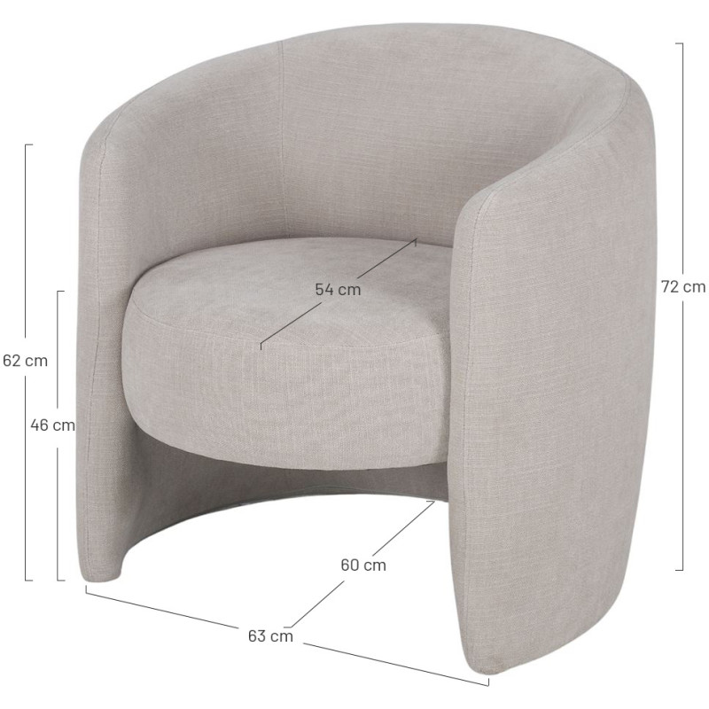 Fauteuil en tissu vert olive arrondi...