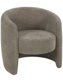 Fauteuil en tissu vert olive arrondi Pitigliano
