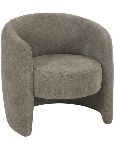 Fauteuil en tissu vert olive arrondi Pitigliano