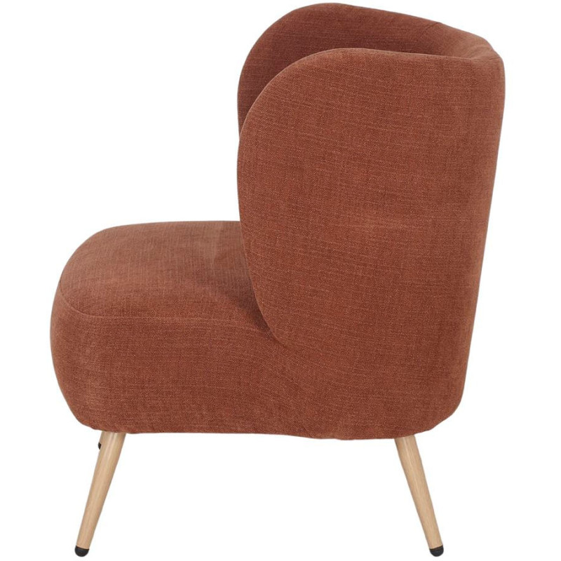 Fauteuil en tissu terracotta 66x70x75...