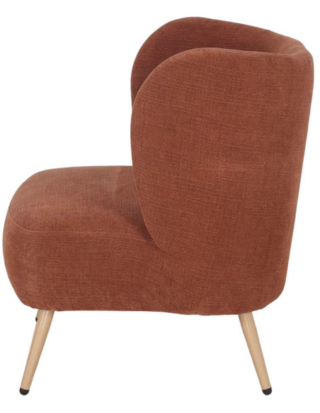 Fauteuil en tissu terracotta 66x70x75 cm Kalmar