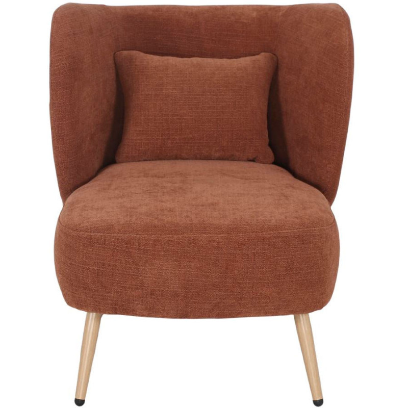 Fauteuil en tissu terracotta 66x70x75...