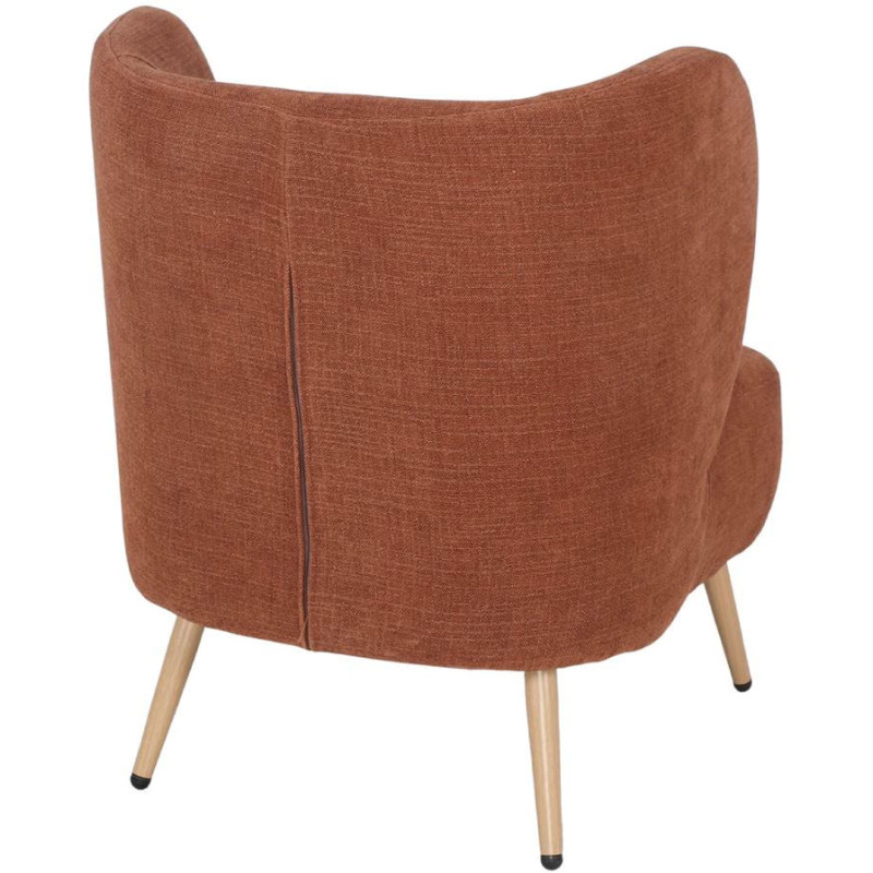 Fauteuil en tissu terracotta 66x70x75...