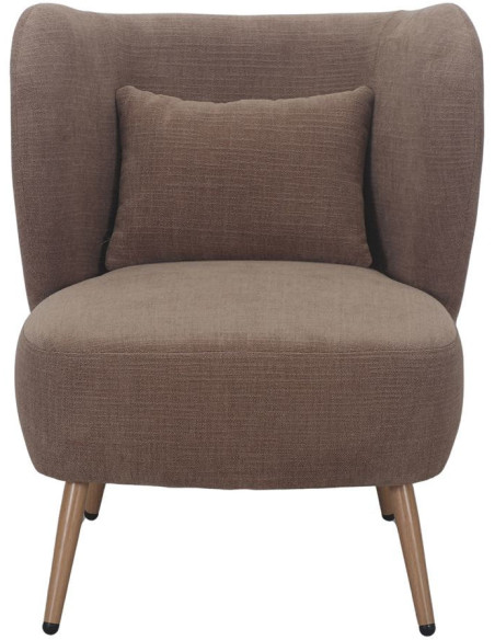 Fauteuil en tissu camel 66x70x75 cm Kalmar