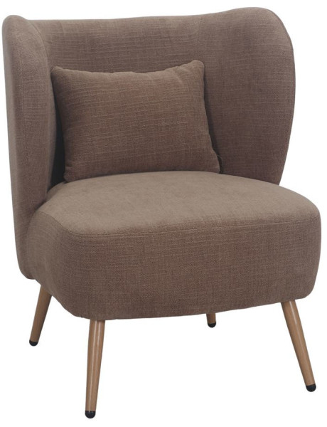 Fauteuil en tissu camel 66x70x75 cm Kalmar
