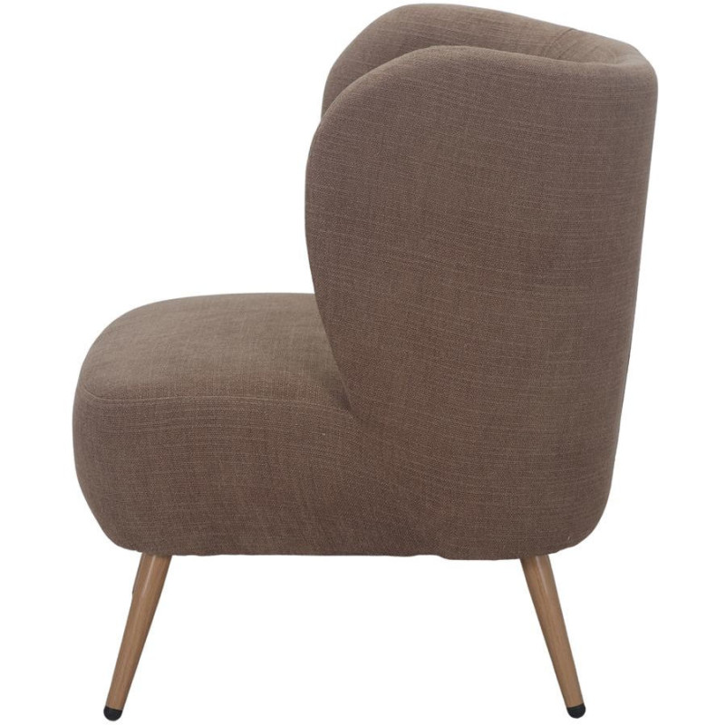 Fauteuil en tissu camel 66x70x75 cm...