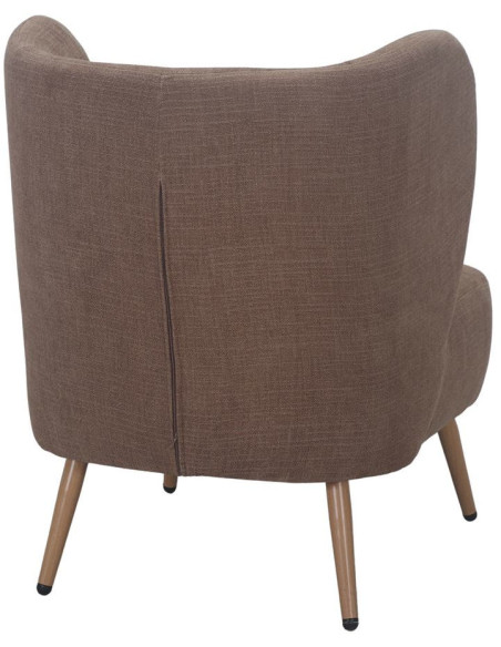 Fauteuil en tissu camel 66x70x75 cm Kalmar