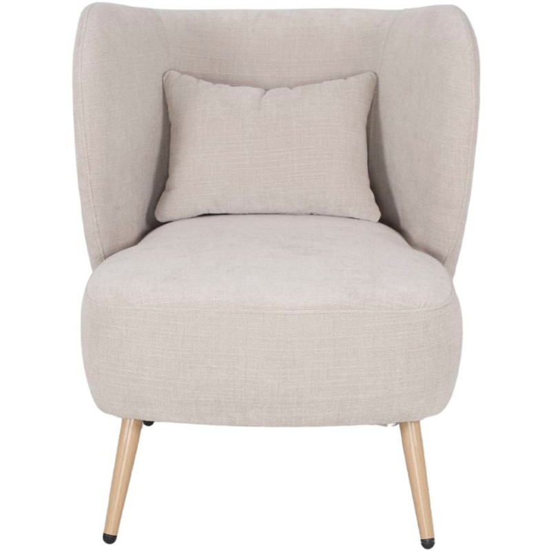 Fauteuil en tissu ivoire 66x70x75 cm...
