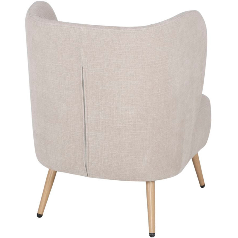 Fauteuil en tissu ivoire 66x70x75 cm...
