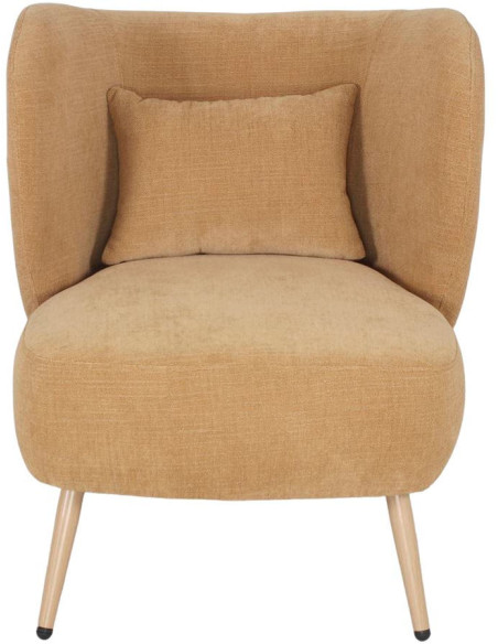 Fauteuil en tissu jaune moutarde Kalmar
