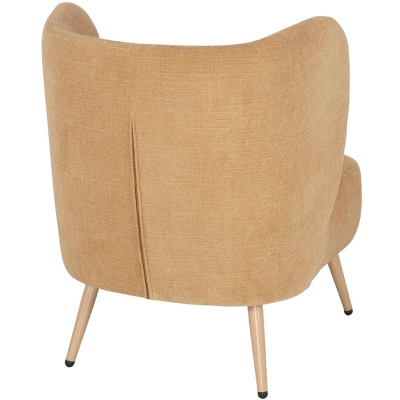 Fauteuil en tissu jaune moutarde Kalmar