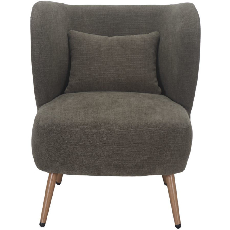 Fauteuil en tissu vert kaki Kalmar