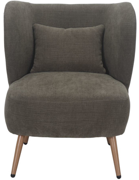 Fauteuil en tissu vert kaki Kalmar