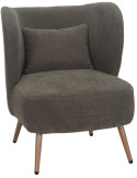 Fauteuil en tissu vert kaki Kalmar