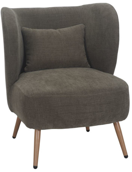 Fauteuil en tissu vert kaki Kalmar
